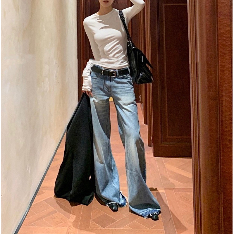 Quần ống Suông rộng hơi LOE siêu dài 107cm 115cm một ly thiết kế DMA dành cho cả m7