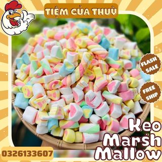 500g kẹo bông gòn marshmallow, kẹo xốp bông sữa mix vị , kẹo marshmallow thái lan ngọt ngào