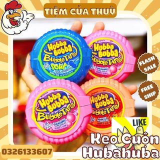 Kẹo Cao su Bubble Rolls/ Kẹo Cuộn Huba bubba siêu dài nhiều vị, đồ ăn vặt tuổi thơ, Tiệm Ăn Vặt Thuỳ Bùi