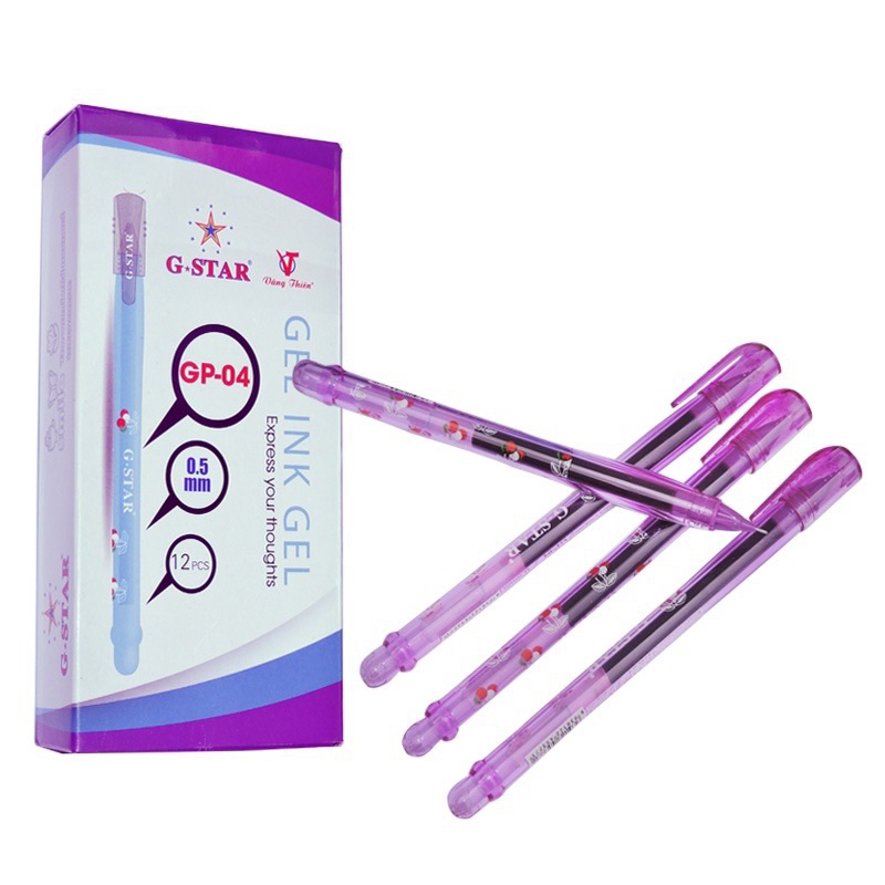 Combo 5 cây bút nước GSTAR GP-04 mực TÍM/ XANH