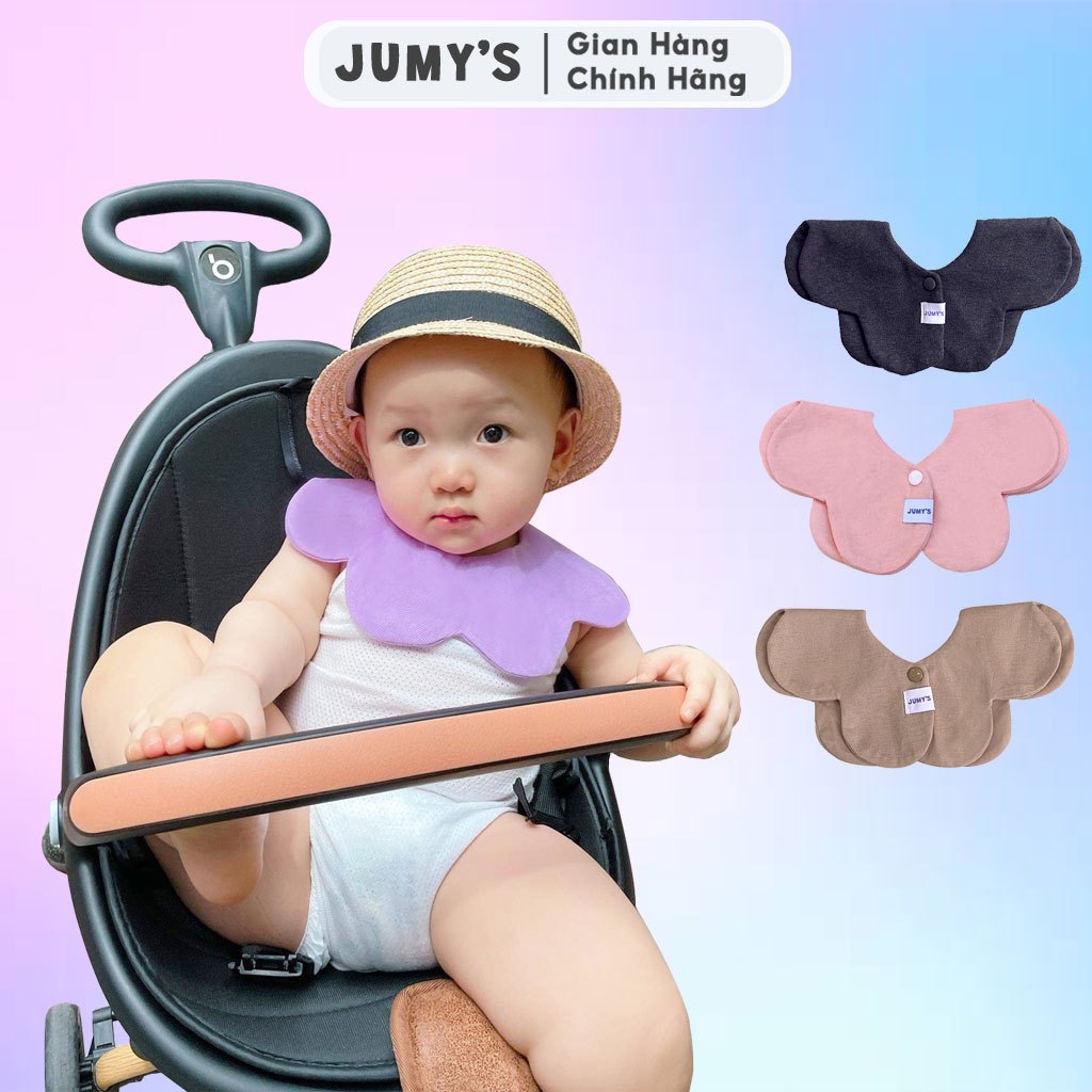 Yếm cho bé Jumy, có cúc bấm, chất vải cotton mềm mịn, dễ giặt mau khô, màu đẹp