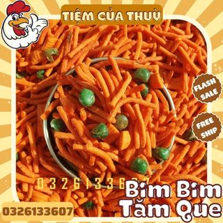 Bim bim tăm đậu hà lan, bim bim que 500g bim tăm thái, đồ ăn vặt, tiệm ăn vặt thuỳ bùi