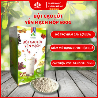 Bột gạo lứt yến mạch giảm cân 10 in 1 hộp 500g, Bột ngũ cốc dinh dưỡng hỗ trợ tăng tiết sữa mẹ bầu YẾN BEAUTY