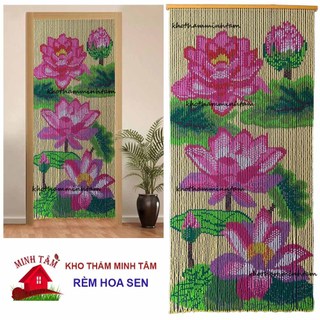 Màn hạt nhựa hoa sen, rèm hạt nhựa, mành hạt nhựa.