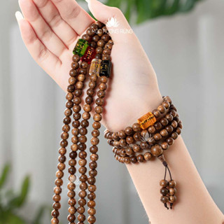 Vòng Tay Trầm Hương 108 Hạt Mix Omani Trầm Hương Thiên Nhiên - Mộc Hương Rừng