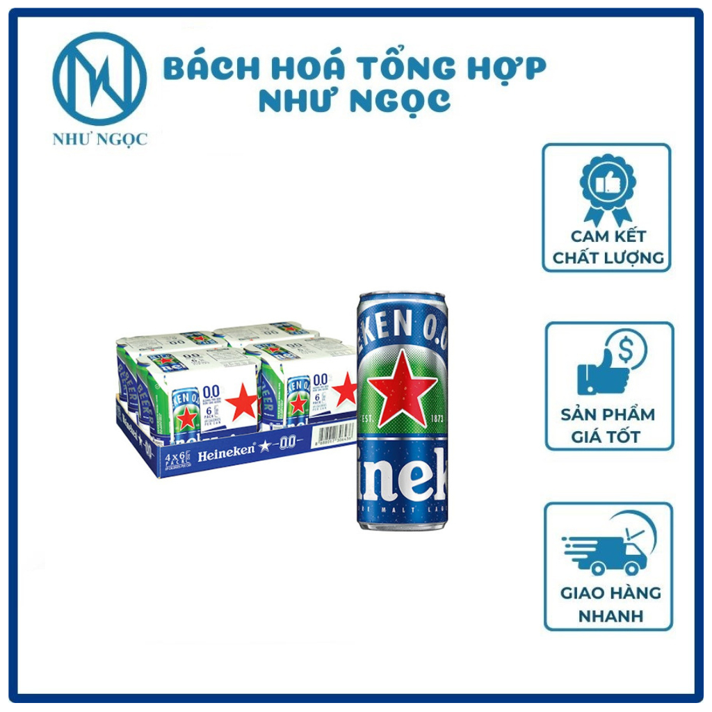 Bia Heineken 0.0% độ cồn lon 330ml- Bách Hóa Tổng Hợp Như Ngọc