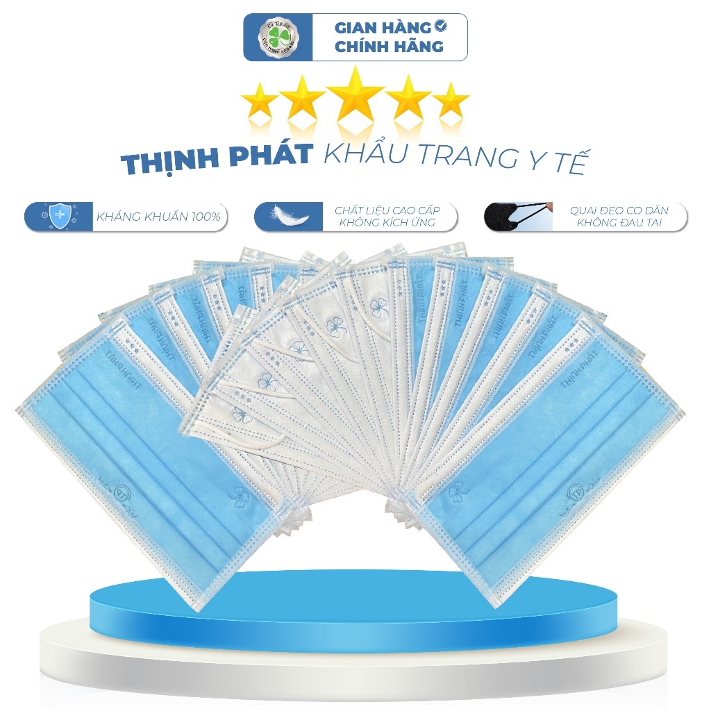 Khẩu trang y tế 4 lớp có giấy kháng khuẩn 4 lớp của thịnh phát