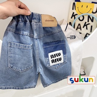 (14-35kg) Quần Jean cộc - quần bò lửng bé trai chất mềm đẹp Quần short jeans SUKUN Quần bò cộc cho bé
