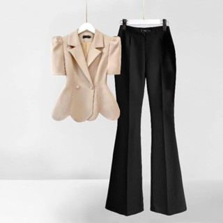 sét áo kiểu vest kèm quần ống loe