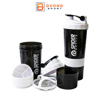 Bình Lắc Whey Bình Nước Thể Thao Tập Gym Shaker Đựng Protein 3 Ngăn Tiện