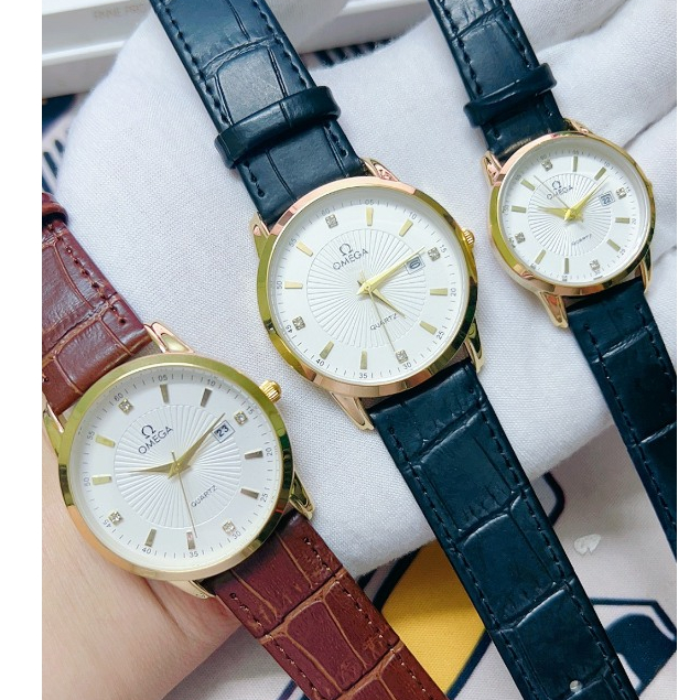 Đồng hồ Nam nữ OMG dây da sang trọng đẹp đẽ, chống nước tuyệt đối.