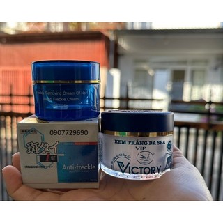 Bộ kem anti freckle victory hoa việt trắng da spa