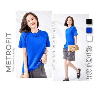 Áo Thun Unisex METROFIT Phông (Form) Rộng 220gsm Màu Trơn Basic Chất Liệu Cotton sợi ECO Mềm Mại Thoáng Mát Bền