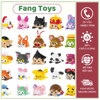 Bộ lắp ráp mô hình 42 kiểu nằm các nhân vật hoạt hình disney siêu đáng yêu thích hợp cho trẻ em làm qu