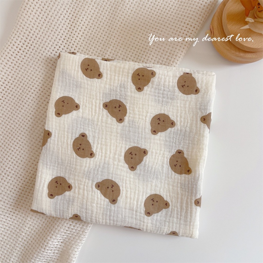 Khăn tắm Muslin 4 lớp cho bé, khăn xô tắm bé sơ sinh 70x90cm