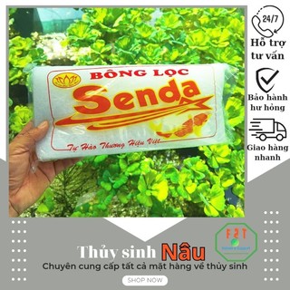 Bông gòn lọc hồ cá Senda, 1 miếng giúp lọc nước bể cá cảnh, thủy sinh