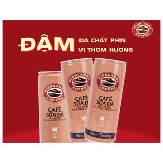 Cà phê sữa Highlands coffee 235ml/ 185ml