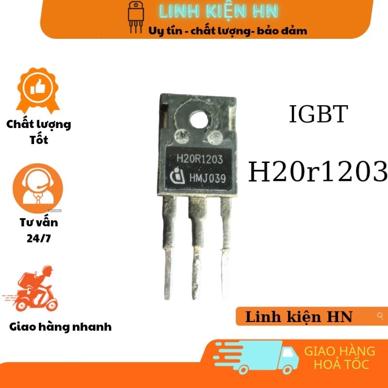 IGBT bếp từ h20r1203 ( 20A - 1200V ) hàng tháo máy đã được kiểm tra bao sống từng con