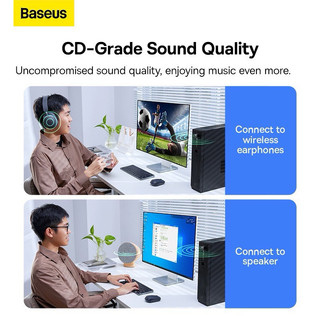USB Bluetooth tốc độ cao Baseus BA07 Bluetooth Receiver (Bluetooth CSR 5.3 , 20m, Wireless Audio Transmission Adapter fo