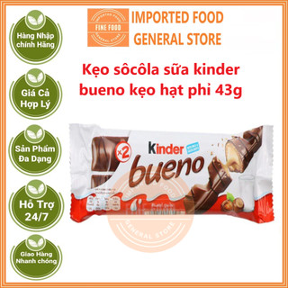 Kẹo sôcôla sữa kinder bueno kẹo hạt phỉ 43g
