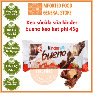 Kẹo sôcôla sữa kinder bueno kẹo hạt phỉ 43g