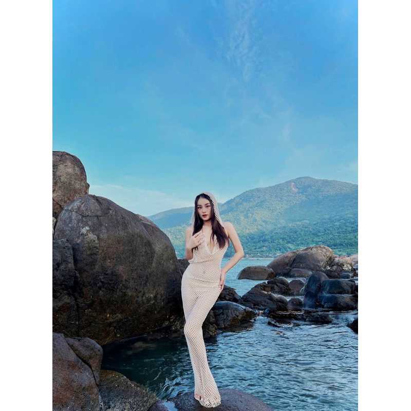 Đầm Đi Biển Maxi, Đầm Váy Maxi Đi Biển Dáng Dài Xòe Thiết Kế nón Sang Chảnh- Thời Trang Nữ legendarry