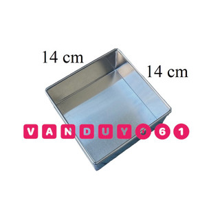 khuôn vuông đáy rời size 14cm