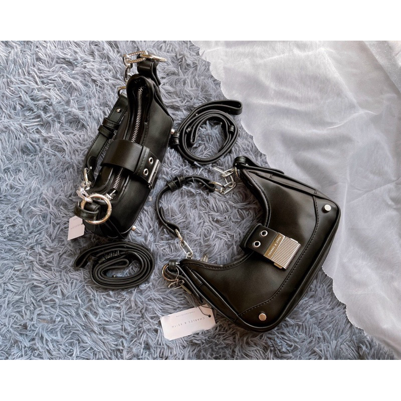 Cê ka Kẹp Nách Khóa Phối Kèm Dây Dài Đeo Chéo Sẵn 2 Màu Đen - Nâu