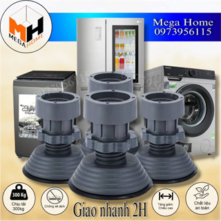 Chân kê đa năng (1 Bộ )tăng giảm chiều cao 10-12 cm, chất liệu nhựa cao su chống rung và kê cao máy giặt tủ lạnh