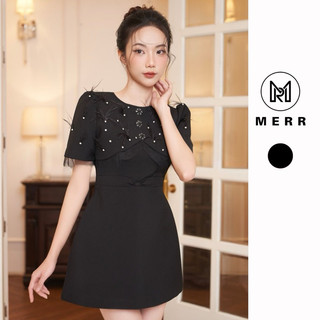 [MERR0030] Váy Tafta Dự Tiệc Đính Kết Rớt Vai Kèm Ảnh Thật | MERRCHUYENVAY