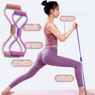 Dây Kéo Tập Gym, Dây Đàn Hồi Tập Tay Vai, Dây Kháng Lực Tập Gym Hình Số 8 Dành Cho Nam Nữ