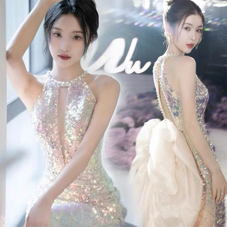 Đầm dự tiệc đuôi cá phong cách cá tính lấp lánh sang trọngn