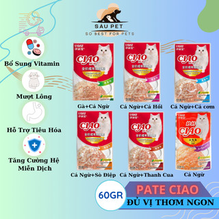 Pate Ciao cho mèo 60gram HSD còn 6 tháng đến 1 năm