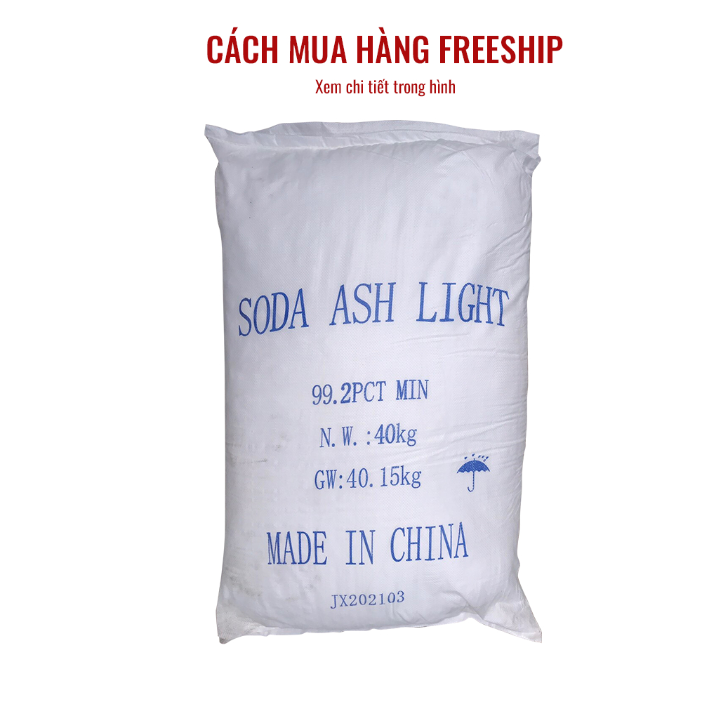 [1kg] Soda ash light na2co3, tẩy rửa công nghiệp, sản xuất thủy tinh, xử lý nước thải, hóa chất môi