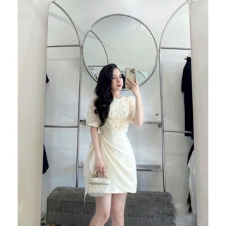  Đầm dự tiệc cổ tròn đính chuỗi sang trọng Stella Dress 