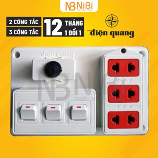 Bảng điện Điện Quang FEP 32W, bảng điện nổi lắp sẵn công tắc và ổ cắm điện, Bảo hành 12 tháng 1 đổi 1