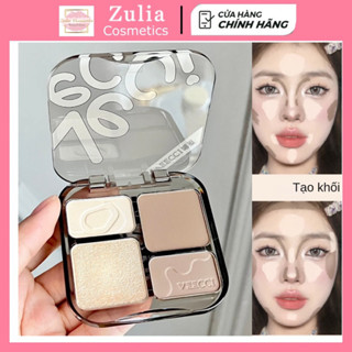 Phấn Bắt Sáng VEECCI Tạo Khối Trang Điểm Lấp Lánh Chất Lì Lâu Trôi Chống Nhòe