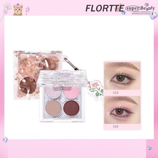 Bảng Phấn Mắt Bốn Màu FLORTTE Nice To Meet Chu Series 4gr