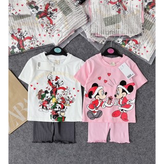SET 2B MICKEY MŨ TRẮNG HỒNG BG