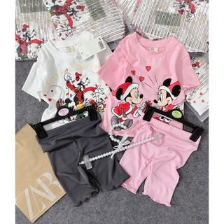 SET 2B MICKEY MŨ TRẮNG HỒNG BG