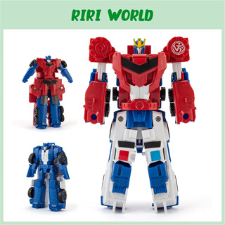 Mô hình Robot biến hình xe ô tô đồ chơi Xe Cảnh Sát biến hình 2 in 1 Transformer Optimus Prime