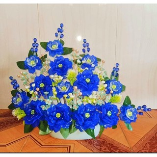 Thành phẩm thuyền hoa hồng pha lê size 35x40cm