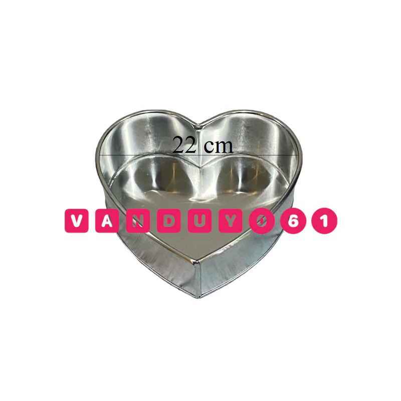 Khuôn tim đáy liền size 22 cm