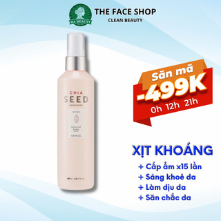 Xịt khoáng dưỡng ẩm da mặt cấp ẩm kiềm dầu Hàn Quốc The Face Shop Chia Seed Advanced Hydro Mist 165ml