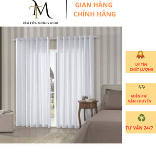 Rèm voan trắng ngăn phòng ngăn giường spa decor trang trí mềm mại dũ đẹp