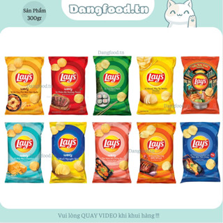 Snack Lays Khoai Tây 10gói*30gr - Đầy Đủ 3 Hương Vị : Bò Wagyu - Nấm Trufle - Kem Chua Hành - Cam Kết Hàng Mới 100%