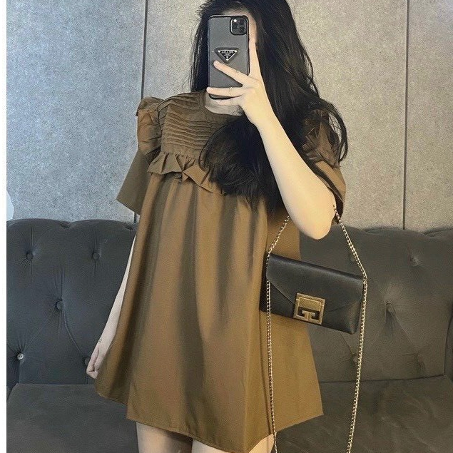 Áo Cổ Dập Ly Mặc Bầu Và Sau Sinh