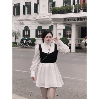 BIGSIZE VÁY SƠ MI PHỐI YẾM - 20118