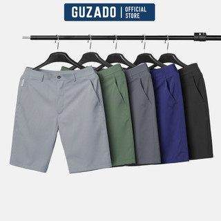 Quần Short Nam Guzado Form Kaki Vải Gió Thiết Kế Cạp Cúc Lịch Sự,Màu Sắc Basic GSR15.