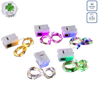 Dây đèn led trang trí fairylight 1m có sẵn pin trang trí sen đá, terarium, hồ cá, dollhouse,bàn học